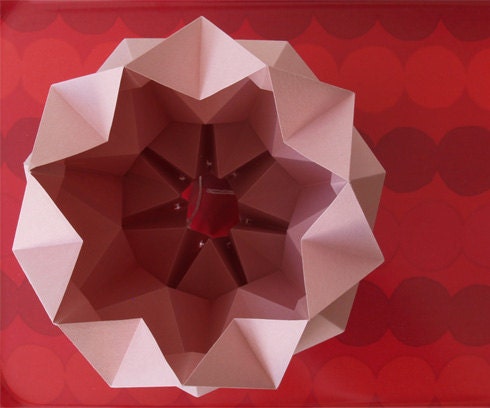 Moth origami lampshade autumn green