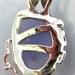 Blue Chalcedony Natural Pink Sapphire Pendant 14k White Rose Gold