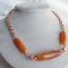 Raw Copper Agate Necklace Chain Maille
