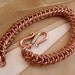 Chain Maille Bracelet Box Chain Weave Raw Copper