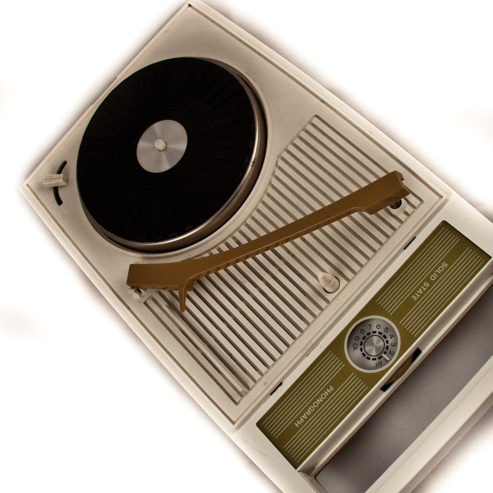 Vintage Record Player Turntable Portable Small