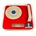Red VINTAGE RECORD PLAYER Retro Decor