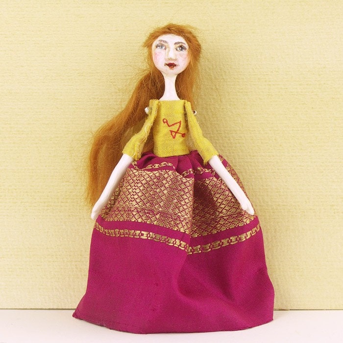Vibration of Angel - Mebahiah - Guardian Angel - OOAK Art Doll