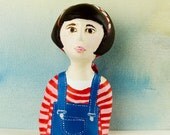 JENNY, Vintage Style Sculpture, Art Doll Bust, OOAK