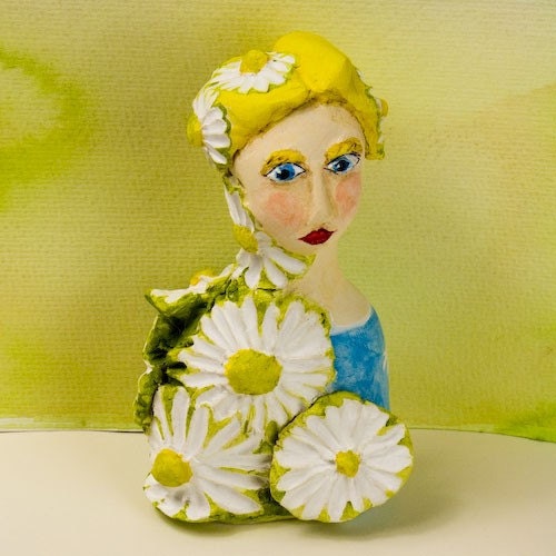 Camille and Chamomiles - Hand Sculpted Bust