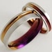 Titanium Wedding Rings , The Cosmos Bands in Bronze and Purple Wine