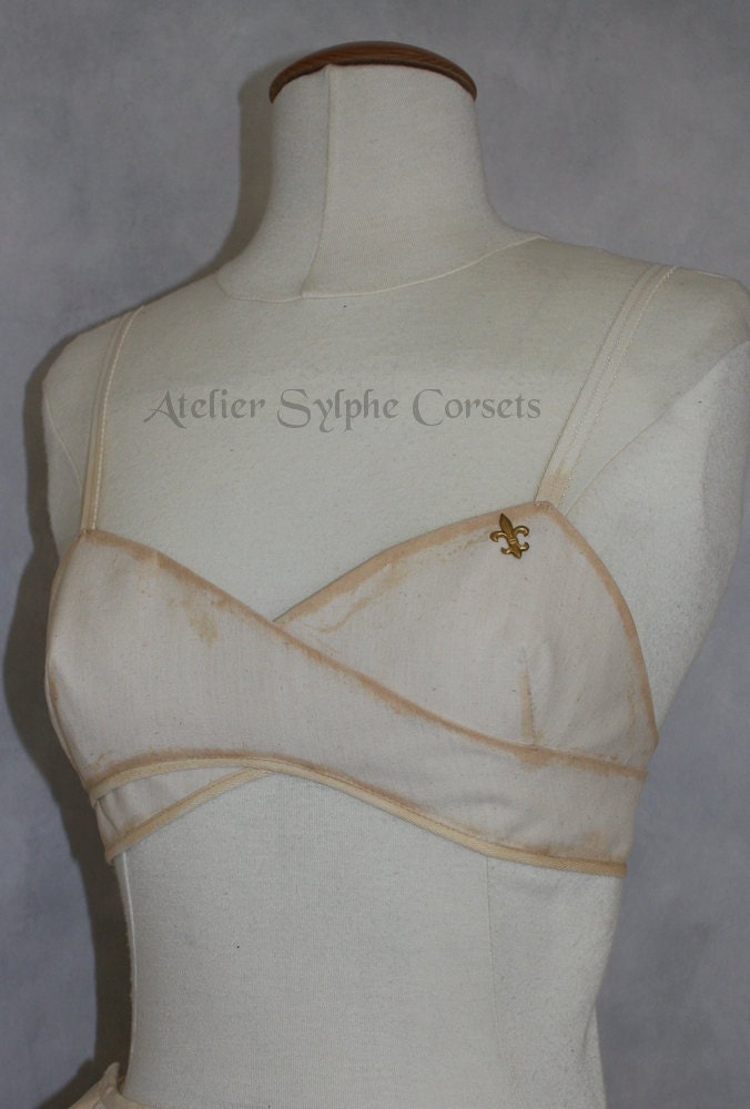 Tea dying bra in pirate steampunk tea dying style Smal size