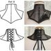 Two Neck collar patterns with back zipper and or back eyelet lacing necktie