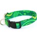 Dog Collar - Green Circles -Small Dog Collar