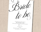 Bridal Shower Invitation - Bride to Be