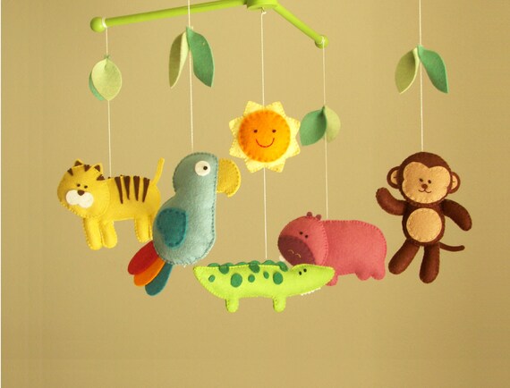 Items similar to Baby crib mobile, jungle mobile, animal mobile "Exploring the Amazon" Monkey
