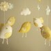 Baby crib mobile, Bird mobile, girl mobile "Bird - yellow"