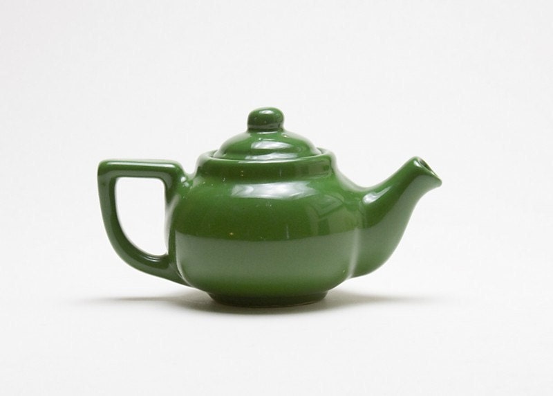 Teapot - Small, Green, Vintage - TomLaurus