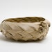 Basket - Palm Frond, Rosettes, Vintage