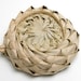 Basket - Palm Frond, Rosettes, Vintage
