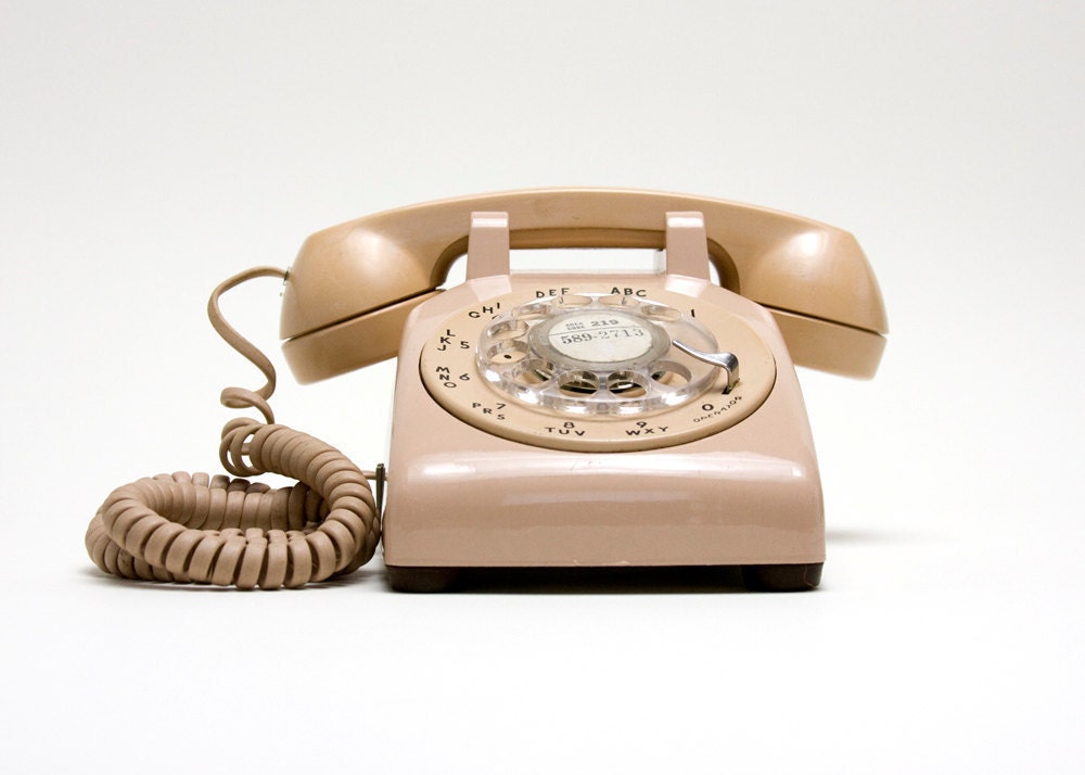 Rotary Phone - Beige, Western Electric, Vintage