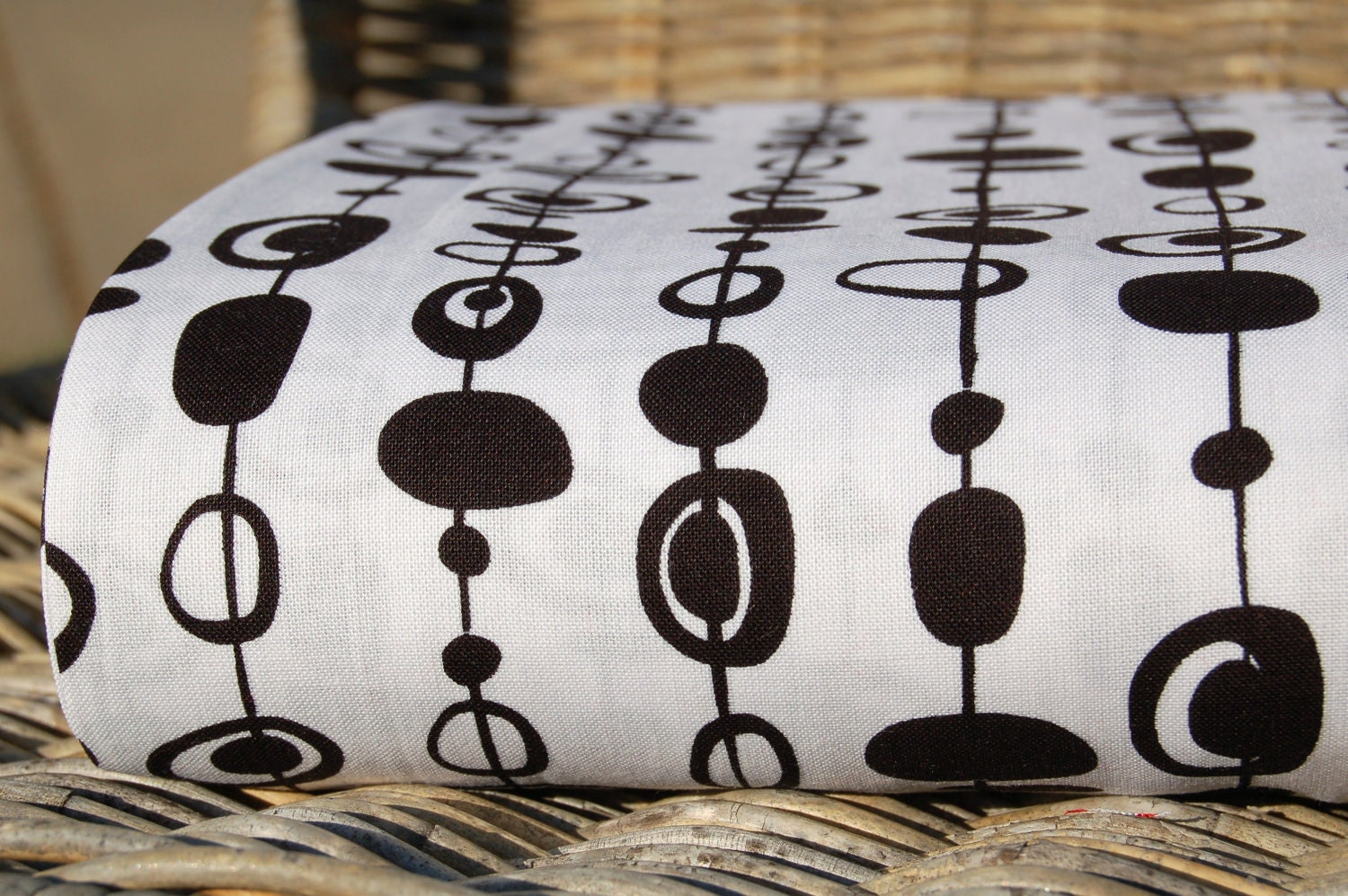 Dotty Stripe by Monaluna in Black and White-ONE YARD