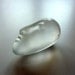 CALM ICE - Original Glass Sculpture - Art Figurine - Glass Head form - Transparent Face, Figure