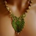 Bridesmaids Turkish Oya green crochet necklace beads neck