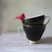 Vintage Royal Grafton Teacups in black - Tea for 2