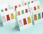Rainbow Gummy Bear Mini Cards, Set of 8