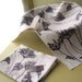 hand printed linen cotton tea towels set of 2 Queen Anne's lace