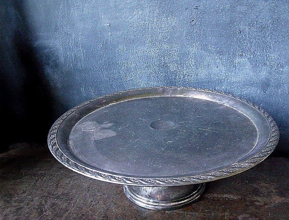 Vintage Silver Pedestal Cake/Serving Plate