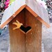 The Lovebird, Rustic Birdhouse, Hanging or Tabletop, Upcycled Materials, Wood Bird House