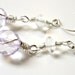 Lavender Amethyst and Crystal Quartz Earrings-Gemstone, Silver wire wrapped