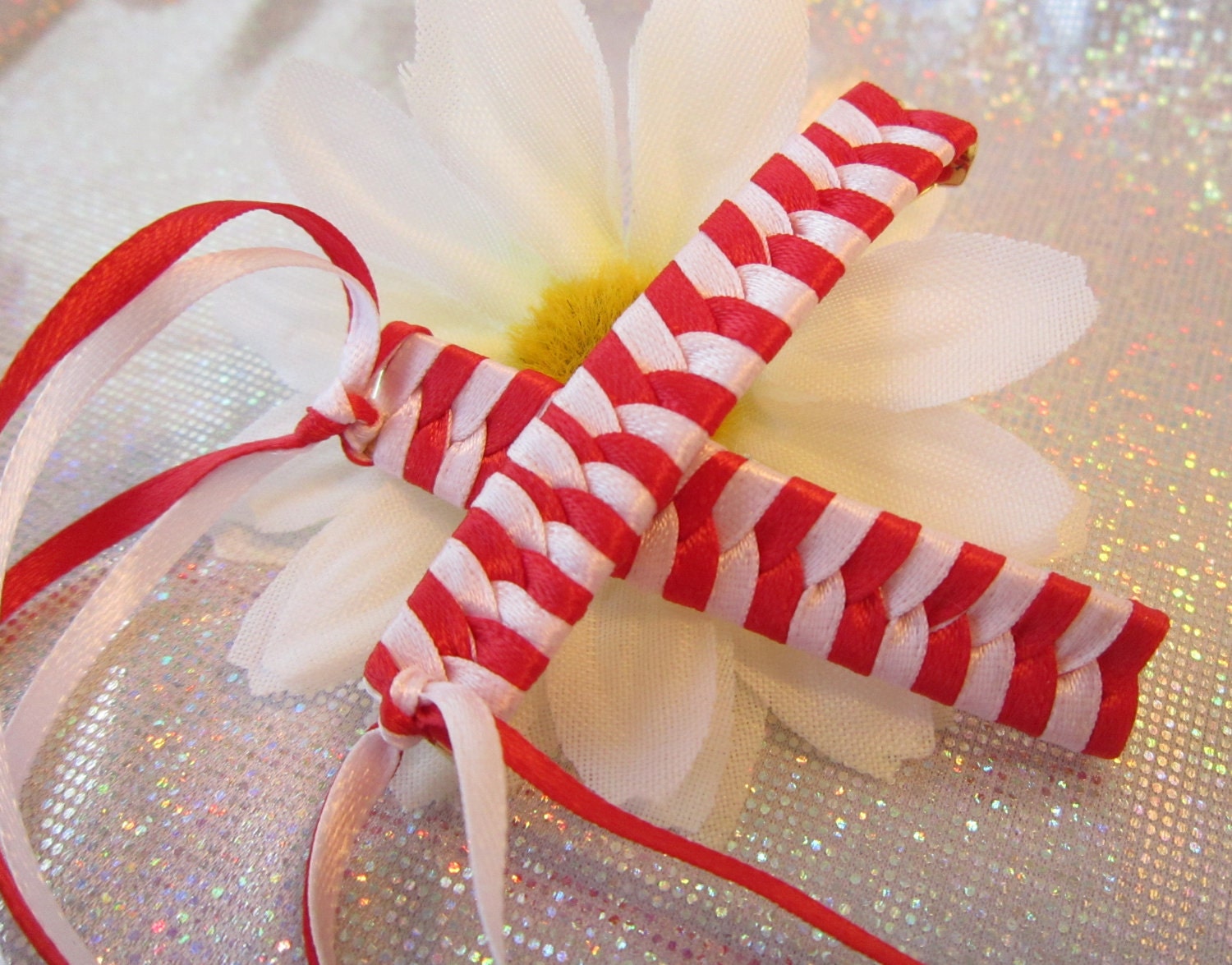Strawberry Shortcake - 1980 Braided Ribbon Barrettes