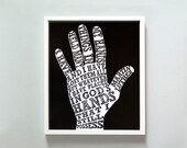 8x10 Hand print
