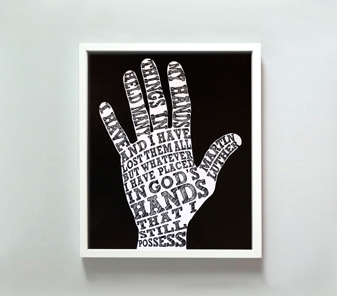8x10 Hand print