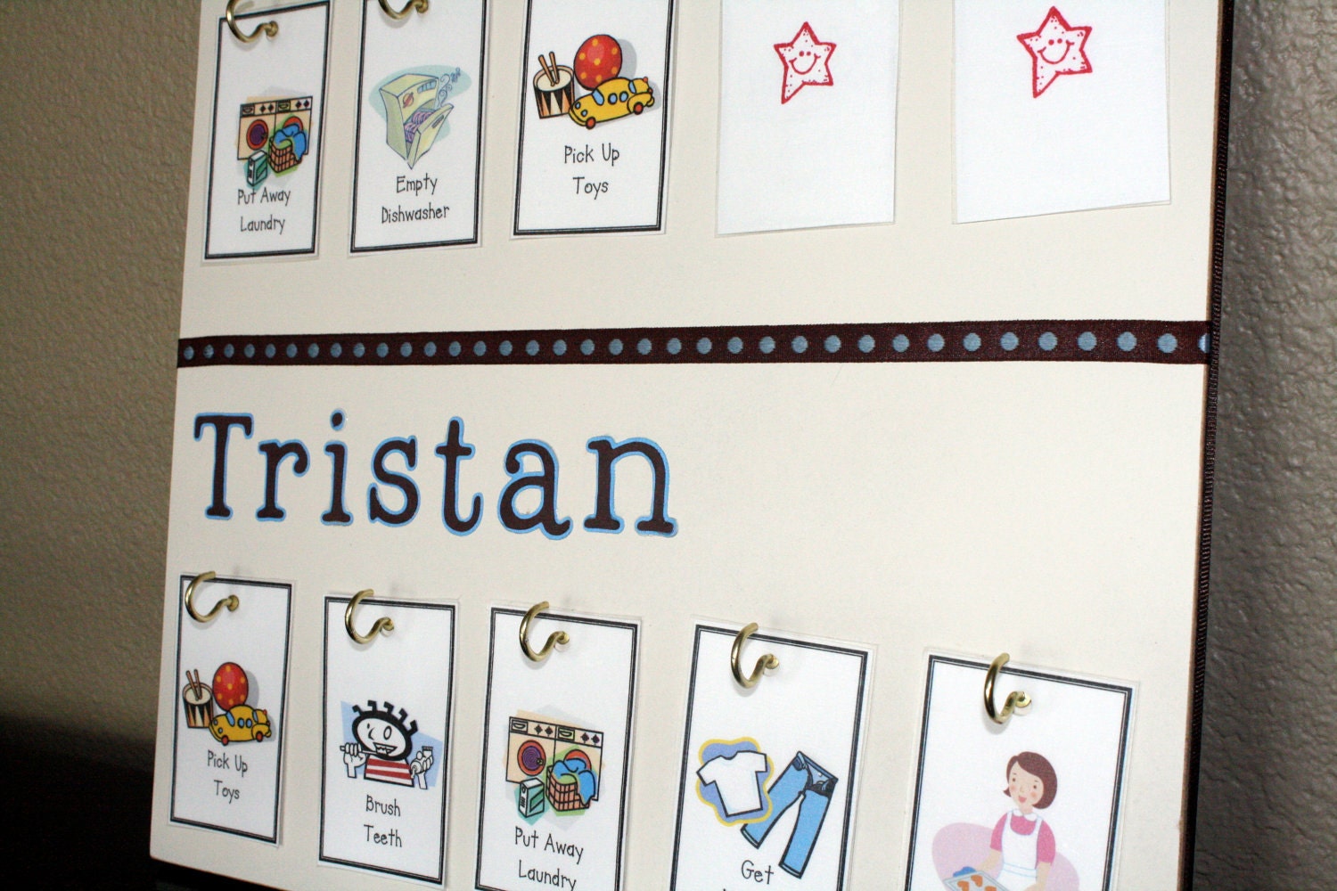 Customized Chore Chart (Medium Size: 2 Names)