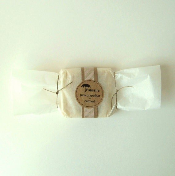 Pink Grapefruit Oatmeal Soap - Vegan Cold Process Soap made with Organic Ingredients