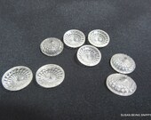 Buttons  8 Clear Glass or Plastic