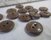 Buttons 13 Khaki Brown 2 holed