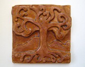 The Secret Life of Trees Handmade Ceramic Art Tile