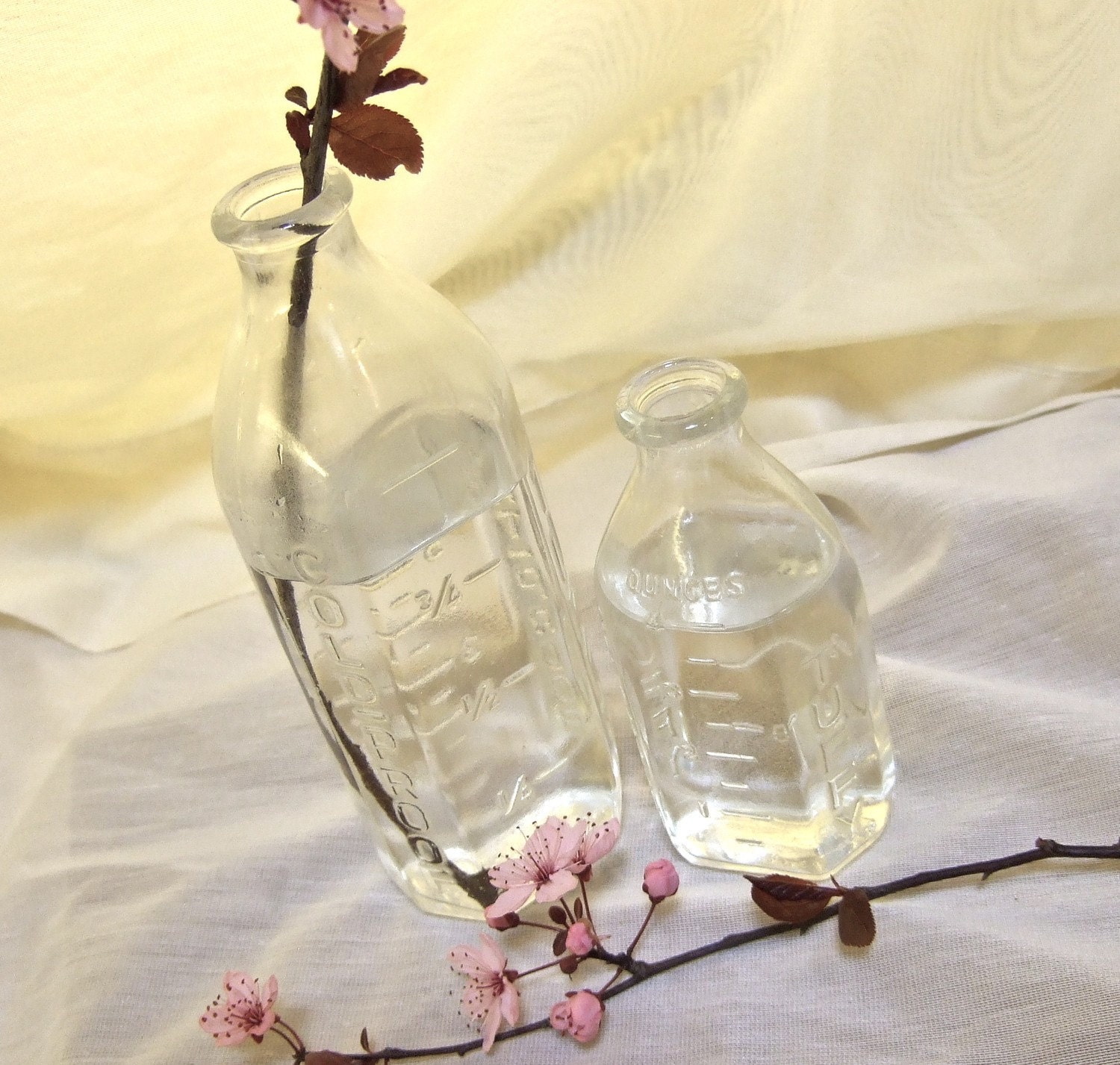 Items similar to SALE Antique Glass Baby Bottles for Decoration on Etsy