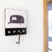 Key Holder Hooks TRAILER: wall mount Black, White, Retro, Texas, Modern Office Kitchen Home Decor Organizer