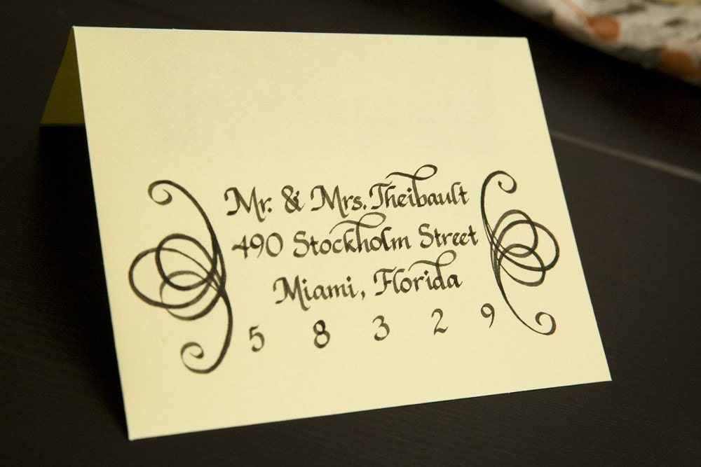 Flourished Envelope Addressing