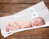 Custom Photo Birth Announcement Bookmark - Hi
