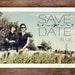 Save The Date Postcard or Magnet - Simple Vintage Engagement Card
