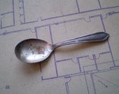 Vintage Silver Plated Baby Spoon - Monogrammed W
