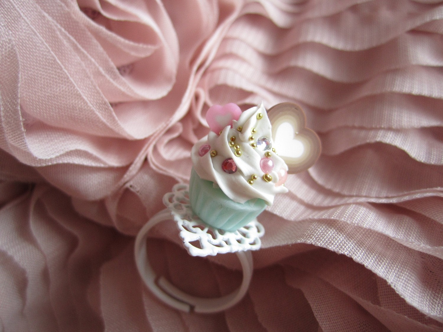 Baby Blue Cupcake Ring