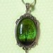 Emerald Bewitched -- Wearable Art Cameo Necklace---Mothers Day Gift