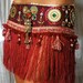 Perfectly Beautiful Belly Dance belt beaded sequined in maroon gold green and red