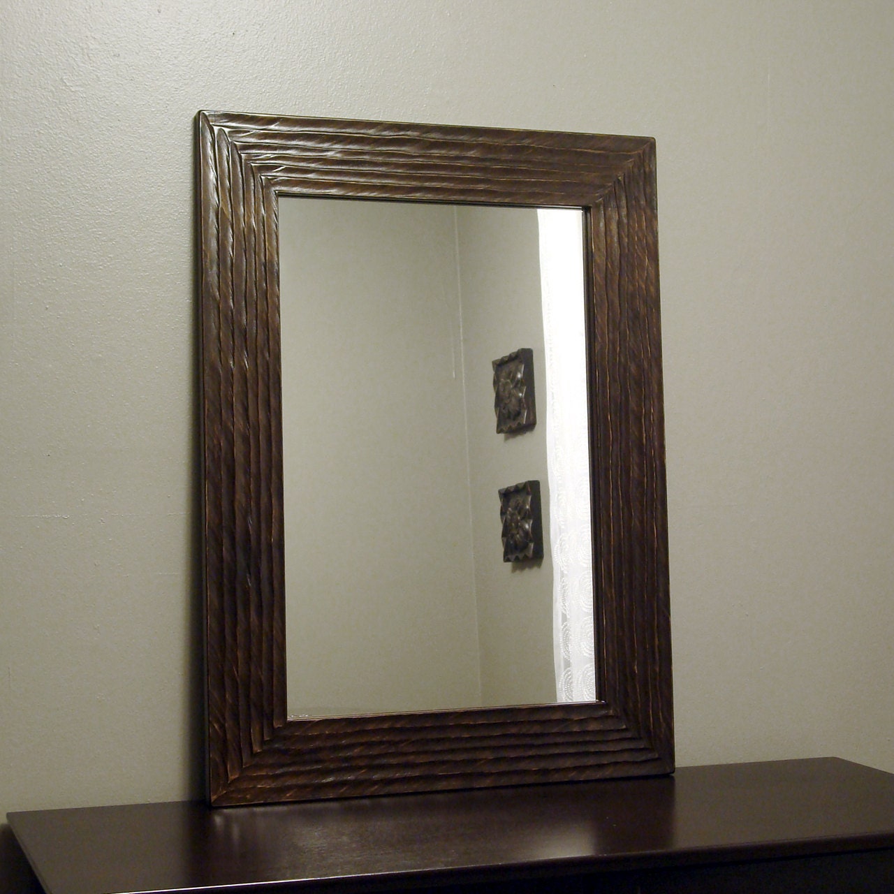 Decorative Wall Mirror Carved Wood