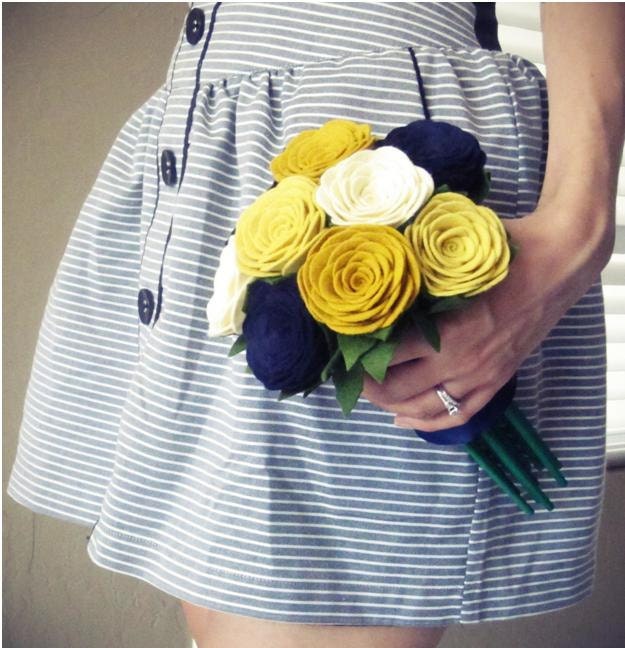Felt Rose Bouquet