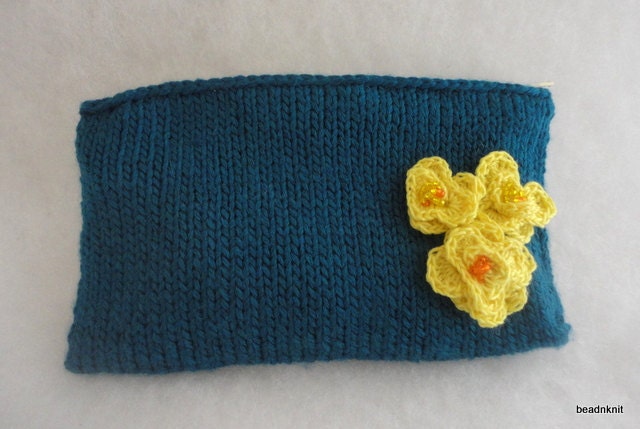 Deep Teal Zipper Pouch