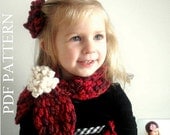 PDF PATTERN Crochet Girl Adult Cowl Neck warmer Scarf Flower Puffer Scarf Christmas Birthday gift(019)